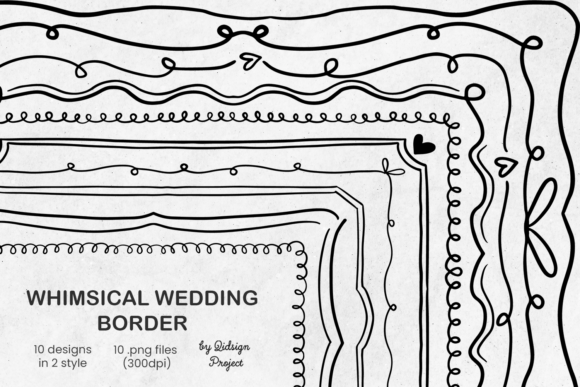 10 Whimsical Wedding Borders for Unique Designs