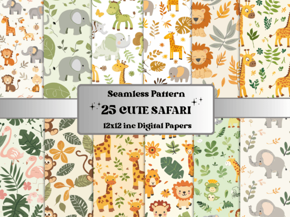 Bringing the Wild to Life with Seamless Cute Safari Baby Pattern Paper