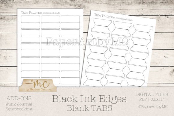 Choosing the Right Printable Tabs: A Guide to the Black Ink Edge Blank Template for Junk Journals