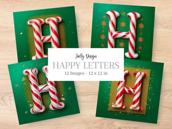 Christmas Decorative Alphabet, Letter H