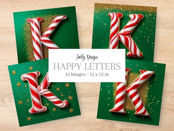 Christmas Decorative Alphabet, Letter K: A Festive Addition to Your Design Projects