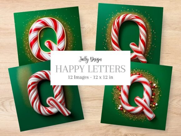 Christmas Decorative Alphabet, Letter Q