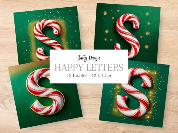 Christmas Decorative Alphabet, Letter S