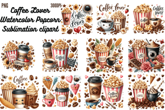 Coffee Lover Watercolor Popcorn Sublimation: The Perfect Blend for Creative Projects