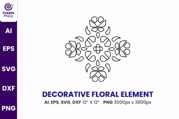 Decorative Floral Element Vector Clipart Guide