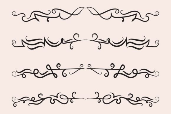 Elegant Filigree Dividers & Scroll Separators SVG