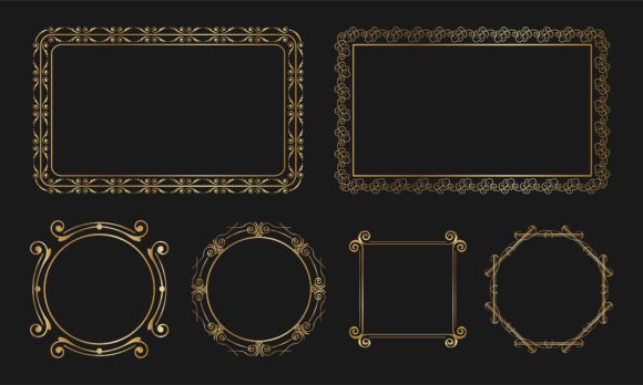 Elevate Designs with Elegant Gold Frames