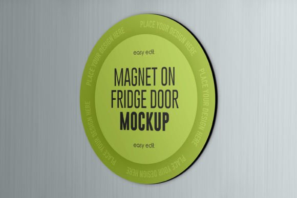 Elevate Your Brand with a Magnet on Fridge Door Mockup