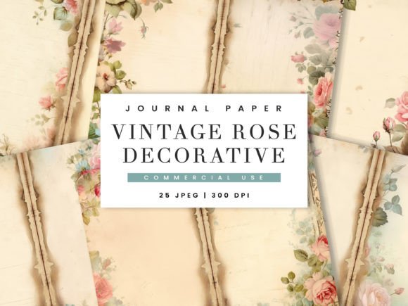 Elevate Your Crafts with Shabby Chic Rose Floral Decorative Paper