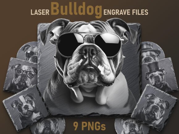 Elevate Your Laser Projects with Premium Bulldog Engraving Files - Digital PNG