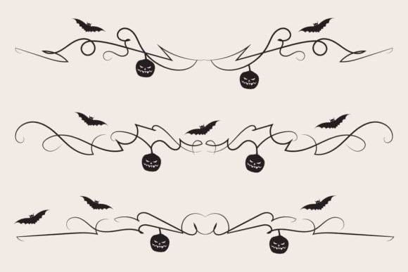 Elevate Your Spooky Designs with Halloween Flourish Dividers
