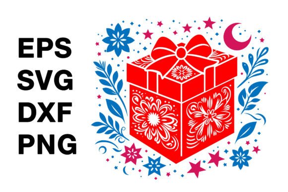 Elevating Brand Identity with Decorative Gift Box Design SVG Sticker Assets