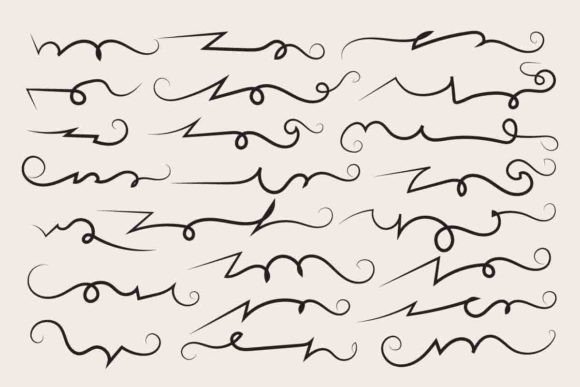 Elevating Visual Storytelling with Curls Squiggle Elegant Swirl Flourish