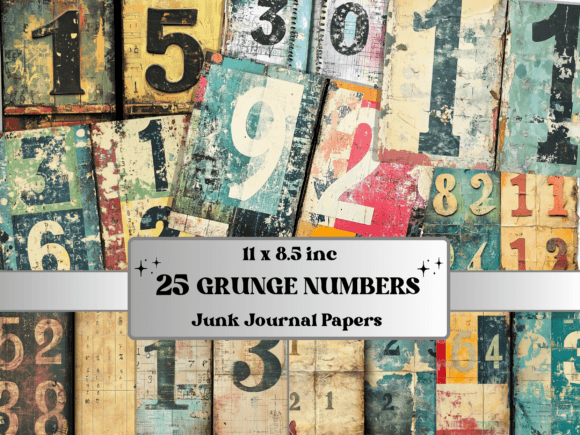 Evaluating Grunge Numbers Junk Journal Paper for Mixed Media and Scrapbook Projects
