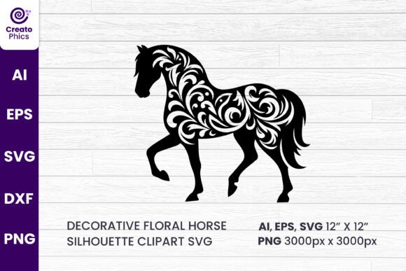 Evaluating the Floral Horse SVG Silhouette for Professional Sublimation and Crafting