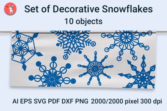 Evaluating the Practical Value of a Set of Decorative Snowflakes for Professional Design