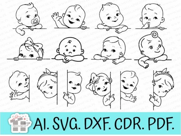 Evaluating the Sweet Baby SVG and Peeking Kids Clipart Set for Baptism Projects