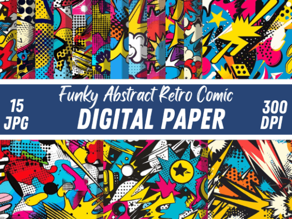 Funky Abstract Retro Comic Backgrounds for Design