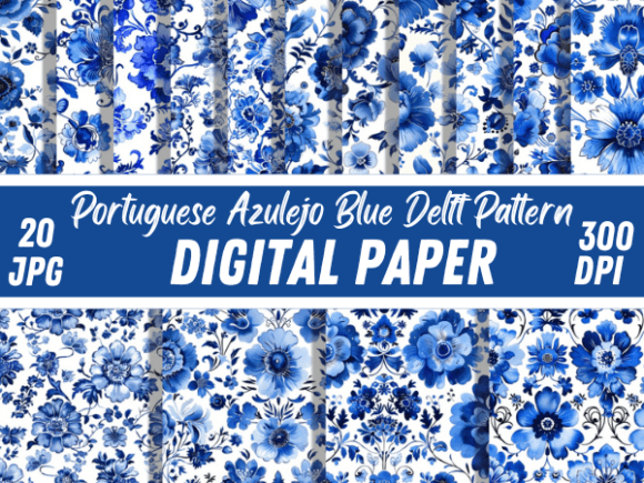 Integrating Portuguese Azulejo Blue Delft Pattern into Professional Creative Workflows