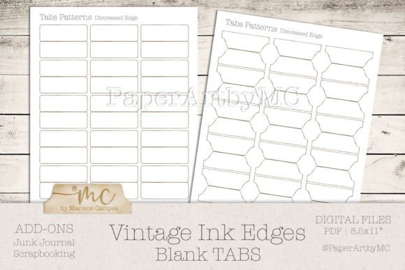 Integrating the Vintage Tabs Ink Edge Blank Template into Your Creative Workflow