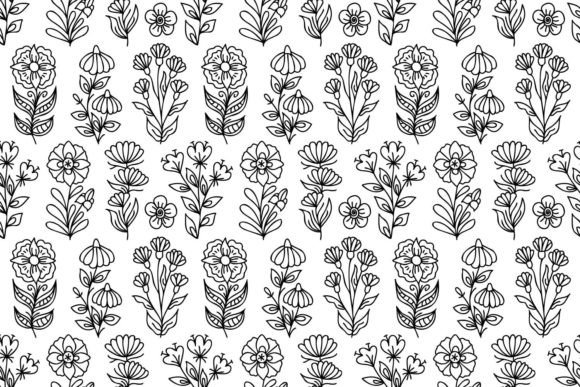 Line Art Floral Pattern: A Versatile Design Tool