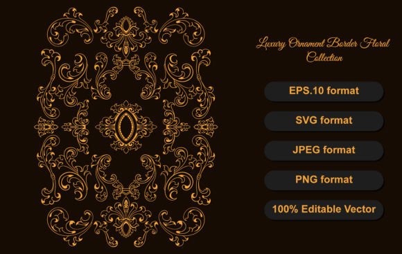Luxury Vintage Decorative Frame Elements