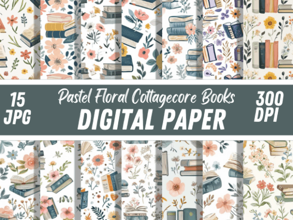 Pastel Floral Book Backgrounds for Elegant Design