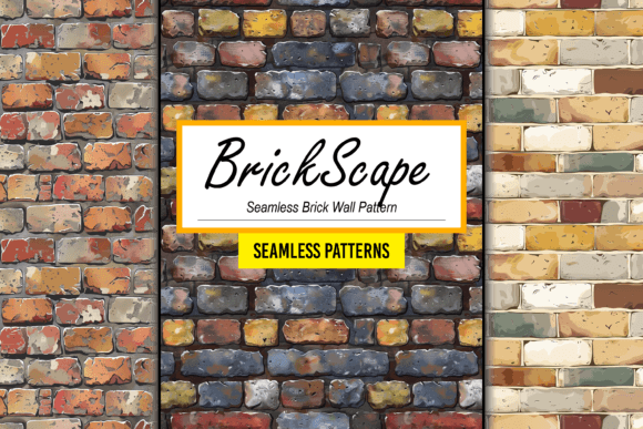 Seamless Brick Wall Pattern Artwork for Design