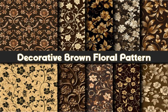 Strategic Application of the Decorative Brown Floral Pattern for Brand and Creative Projects