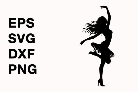 Unlocking Creative Potential with the Dancing Girl Black Silhouette SVG Vector