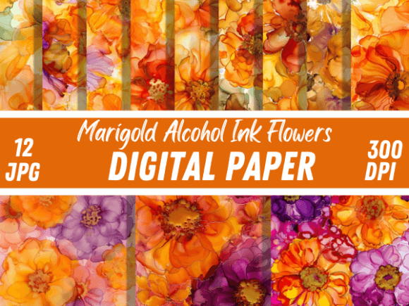 Unlocking Creative Potential with the Marigold Alcohol Ink Flowers Pattern