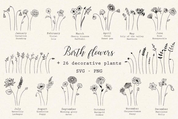 Unlocking Creativity: The Ultimate Guide to the Boho Birth Month Flowers Bundle SVG