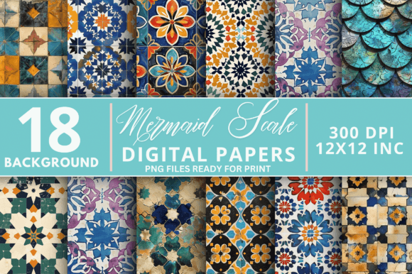 Unlocking Creativity with the Moroccan Tiles Paper Digital Paper Bundle