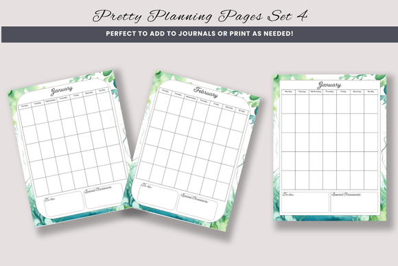 Unlocking Productivity with Decorative Planning Pages Set 4