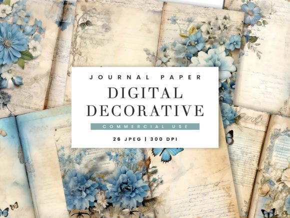 Unlocking Serenity: A Guide to Decorative Blue Junk Journal Paper
