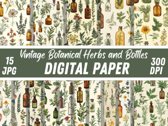 Unlocking the Charm of Vintage Botanical Herbs Bottles Paper for Modern Creative Projects