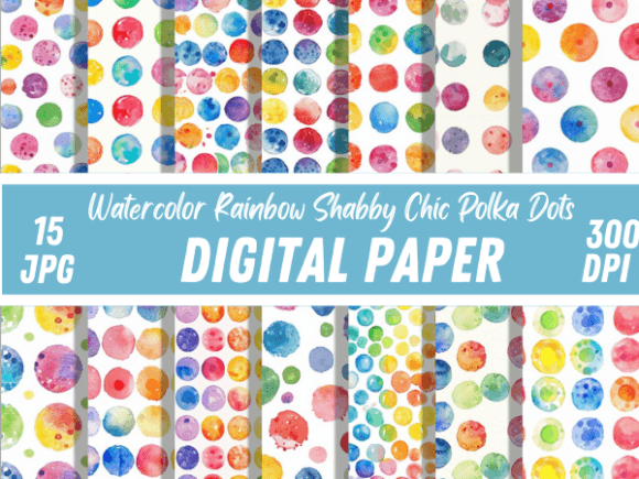 Unlocking the Potential of Watercolor Rainbow Shabby Chic Polka Dot Designs